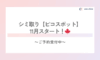 🏵️シミ取り【ピコスポット】11月スタート！